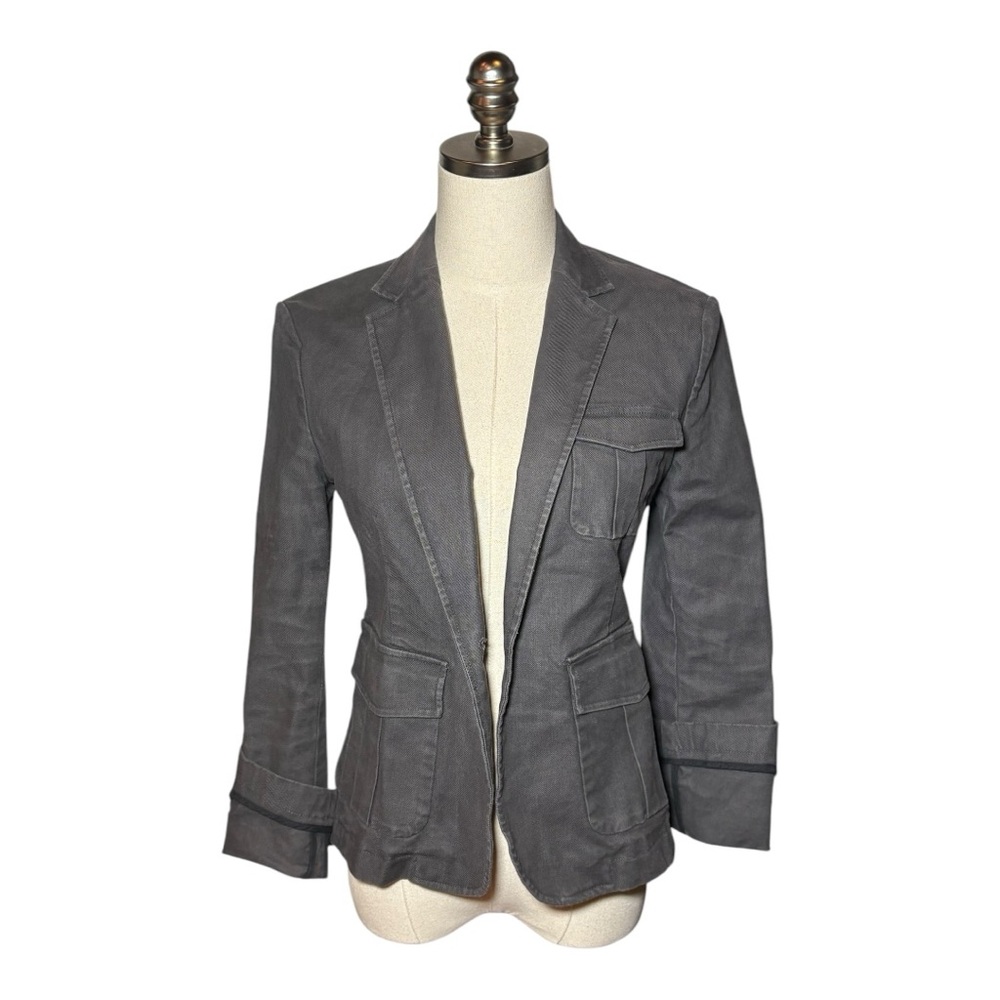 Rag & Bone Gray Jacket Ladies XS Collared Tailored Fitted Blazer Minimalist